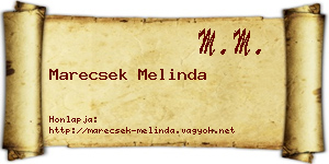 Marecsek Melinda névjegykártya